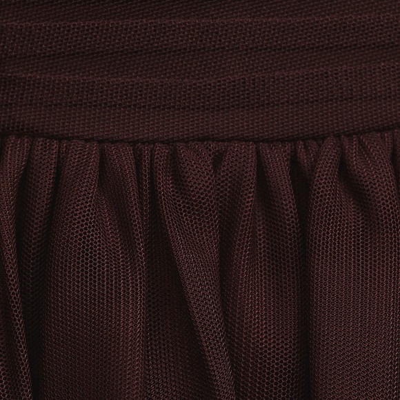 Anthropology BHLDN Square-Neck Al-Line Tulle brown Mini Dress size L 10 - Picture 4 of 4